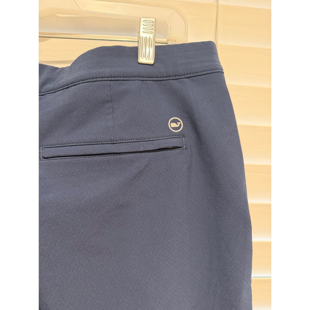 Vineyard Vines Performance Shorts Mens 38 Navy Blue Golf Stretch Flat Front 8in - Picture 5 of 5